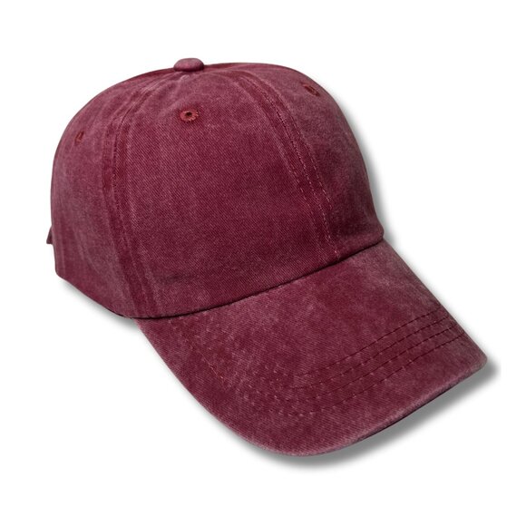 Acid-Wash Baseball Hat (RED) - Picture 1 of 4